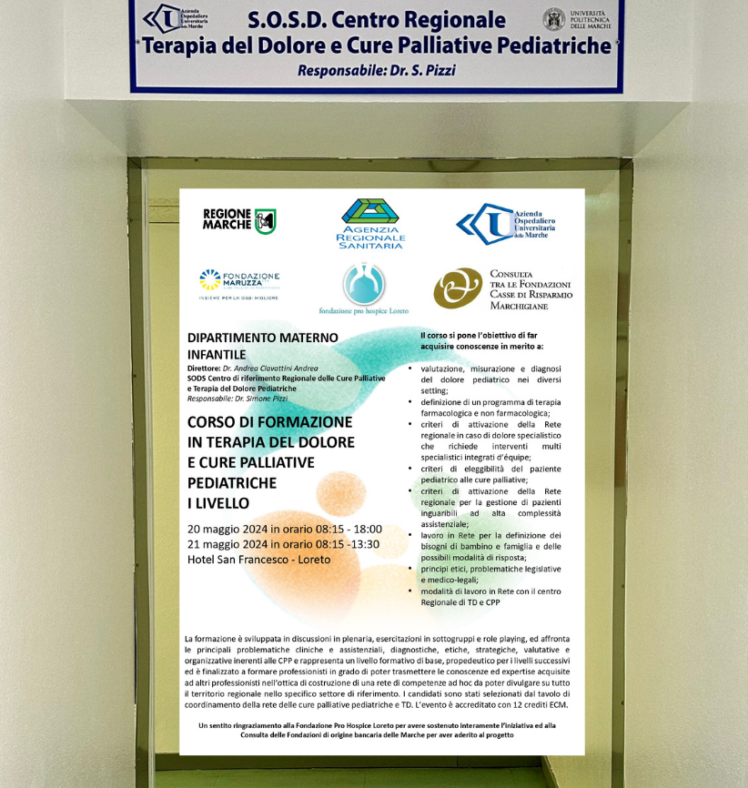  Primo corso formativo regionale.   