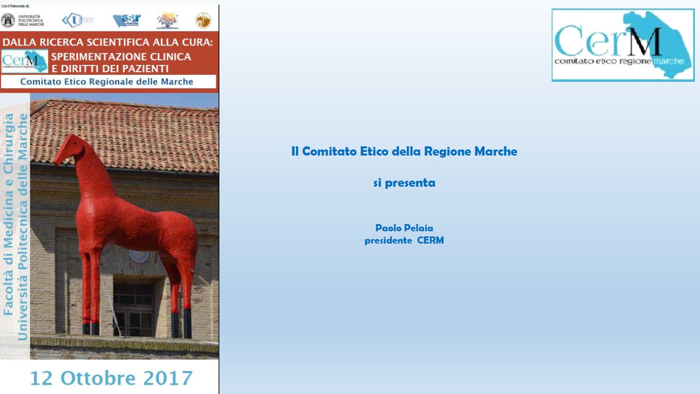 a) Il Comitato Etico della Regione Marche si presenta