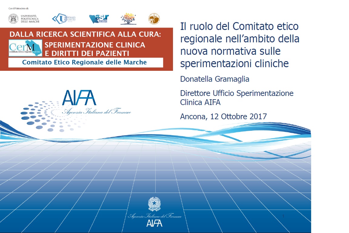 c) Il ruolo del Comitato etico regionale nell'ambito della nuova normativa sulle sperimentazioni cliniche